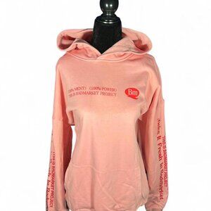 Pink Oversized Hoodie Size L Streetwear Soft Fleece Cozy Pullover